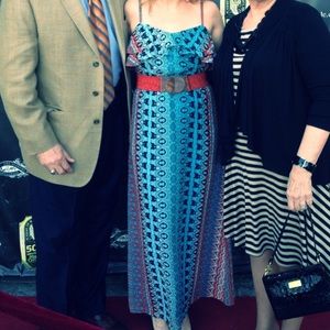 Blue & Orange print maxi dress by INC